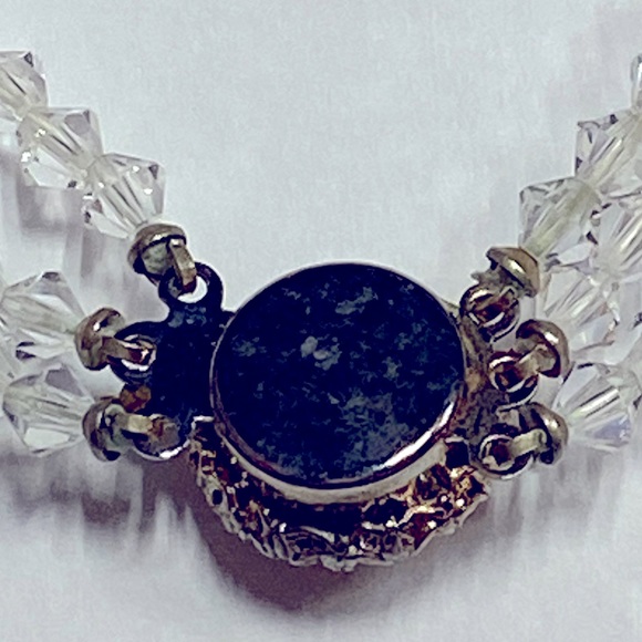 Very Pretty Clear Bead Costume Jewelry Necklace - Picture 5 of 7